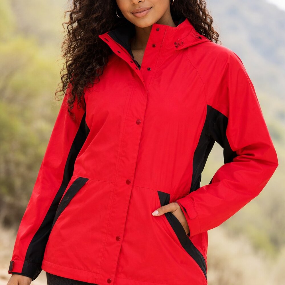 FootJoy red and black rain jacket with mesh lining, Sz M in good used condition